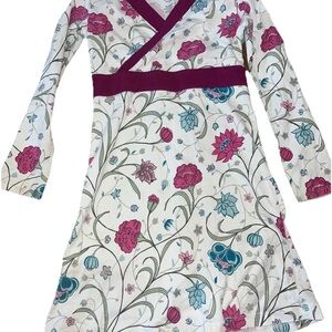 Tea Collection Girls Estancia Guadalupe Long Sleeve Wrap Dress Size 6 Floral